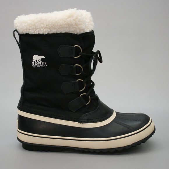 Sorel Ladies 9 Winter Carnival Black Waterproof Duck Felt Snow Boots NL1495-011 - Picture 4 of 12